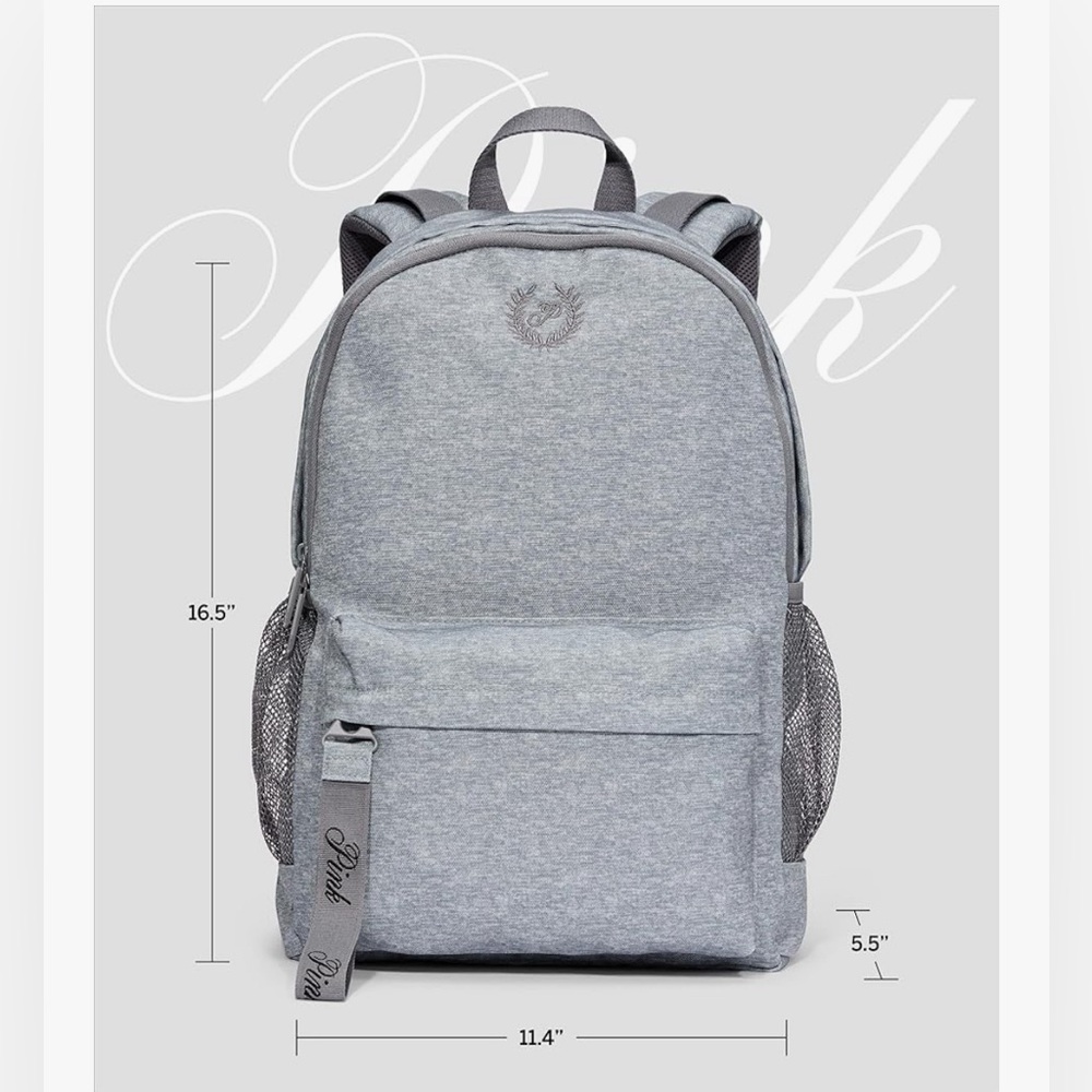 Victoria's Secret PINK Women's Classic Canvas Backpack, Grey, O/S